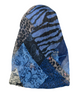 Cherie SP266BL Blue Animal Print Design Pre-Tied Open Back Bandanna myselflingerie.com