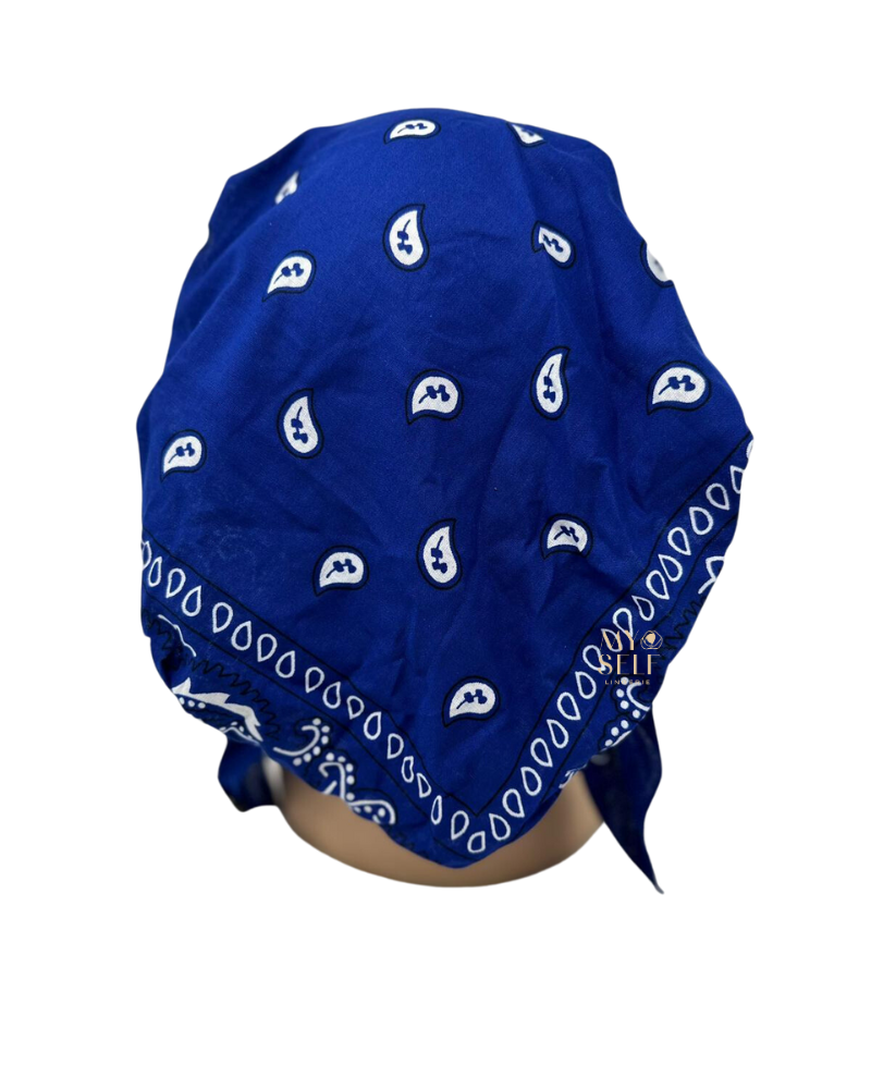 Cherie HB166RO Royal Printed Pre-Tied Bandanna myselflingerie.com