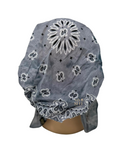 Cherie HB165GRY Grey Tie Dye Printed Pre-Tied Bandanna myselflingerie.com