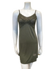 Fleurt 6037 Dusty Olive Whisper Pointelle Modal Chemise myselflingerie.com