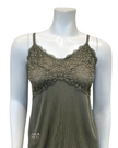 Fleurt 6125 Dusty Olive Whisper Pointelle Cami & Shorts Set myselflingerie.com