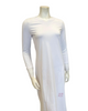 Oh! Zuza M4140 White Swirl Design Modest V Neck Modal Nightshirt myselflingerie.com