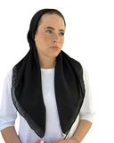 Scarf Bar Solid Black Cotton Classic Pre-Tied Bandanna with Full Grip  myselflingerie.com