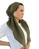 Scarf Bar Solid Hunter Green Cotton Classic Pre-Tied Bandanna with Full Grip  myselflingerie.com