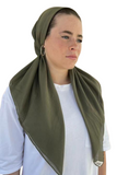 Scarf Bar Solid Hunter Green Cotton Classic Pre-Tied Bandanna with Full Grip  myselflingerie.com