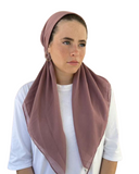 Scarf Bar Solid Plum Cotton Classic Pre-Tied Bandanna with Full Grip   myselflingerie.com