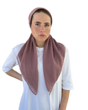 Scarf Bar Solid Plum Cotton Classic Pre-Tied Bandanna with Full Grip   myselflingerie.com