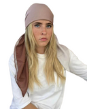 Scarf Bar SB Cream Taupe Ombre' Square Scarf myselflingerie.com