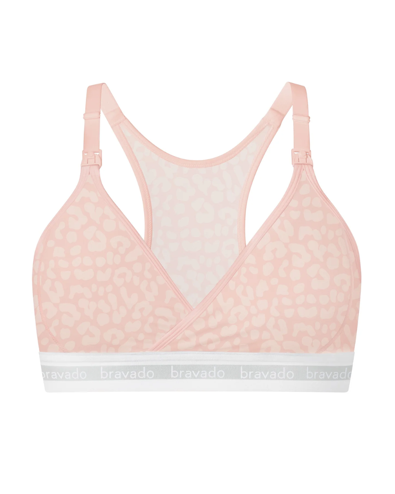 Bravado 1014VBA Pink Leopard Original Cotton Wire Free Nursing Bra (Cups B-D) myselflingerie.com