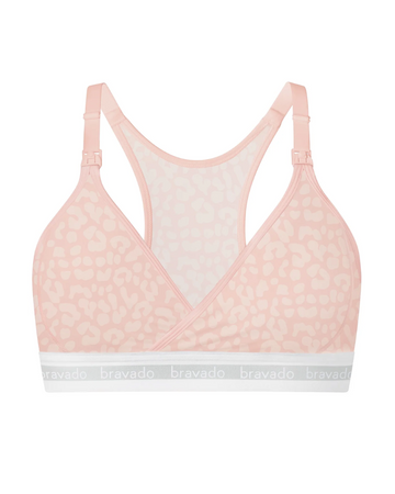 Bravado 1014VBA Pink Leopard Original Cotton Wire Free Nursing Bra (Cups B-D) myselflingerie.com