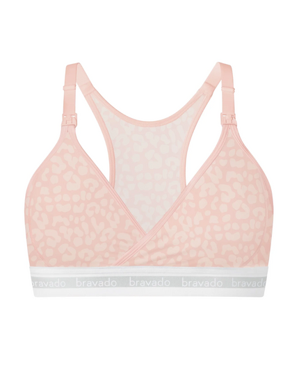 Bravado 1014VBA Pink Leopard Original Cotton Wire Free Nursing Bra (Cups B-D) myselflingerie.com