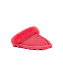 UGG 5125 Pink Glow Coquette Clog Suede Slippers with Fur Trim myselflingerie.com