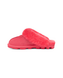 UGG 5125 Pink Glow Coquette Clog Suede Slippers with Fur Trim myselflingerie.com
