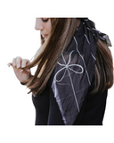 Tie Ur Knot Black Diamond Bow Adjustable Pre-Tied Bandanna with Full Non Slip Grip myselflingerie.com