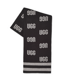 UGG 22667 Black/Multi Women's Graphic Logo Ruana myselflingerie.com