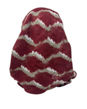 Lizi Headwear ARIBU Burgundy Ripple Print Pre-Tied Bandanna with Velvet Grip myselflingerie.com