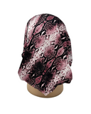 Triple Up BUL679 Pink & Black Reptile Unlined Pre-Tied Bandanna myselflingerie.com