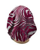 Triple Up BUL762 Fuchsia & Grey Swirl Lined Pre-Tied Bandanna myselflingerie.com