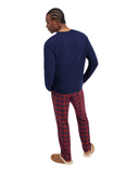 UGG 1106629 Men's Steiner Pajamas Set in Gift Box Navy/Dark Cherry Check myselflingerie.com