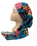 Nicsessories Rainbow Floral Pre-Tied Bandanna with Full Grip