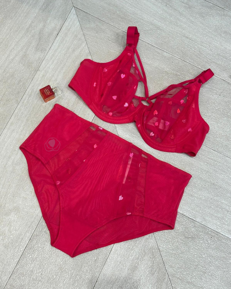 Elomi 4354 Red Confetti Sachi Full Brief myselflingerie.com