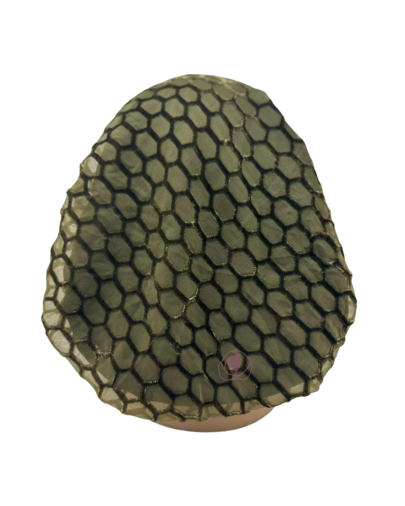 P2176-24 Dark Olive Flocked Herringbone Pre-Tied Bandanna