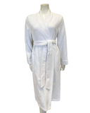 Feraud Paris White Plush Short Terry Wrap Bath Robe