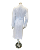 3887102 White Plush Short Terry Wrap Bath Robe