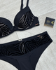 Dorina Black Velvet Zebra Stripes Sonder Push Up Underwire Bra