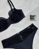 Dorina Black Velvet Zebra Stripes Bikini