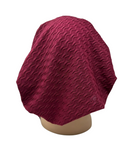 Triple Up BUL694 Burgundy Jacquard Waves Unlined Pre-Tied Bandanna myselflingerie.com