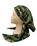 Nicsessories Olive Heart Cheetah Pre-Tied Bandanna with Full Grip