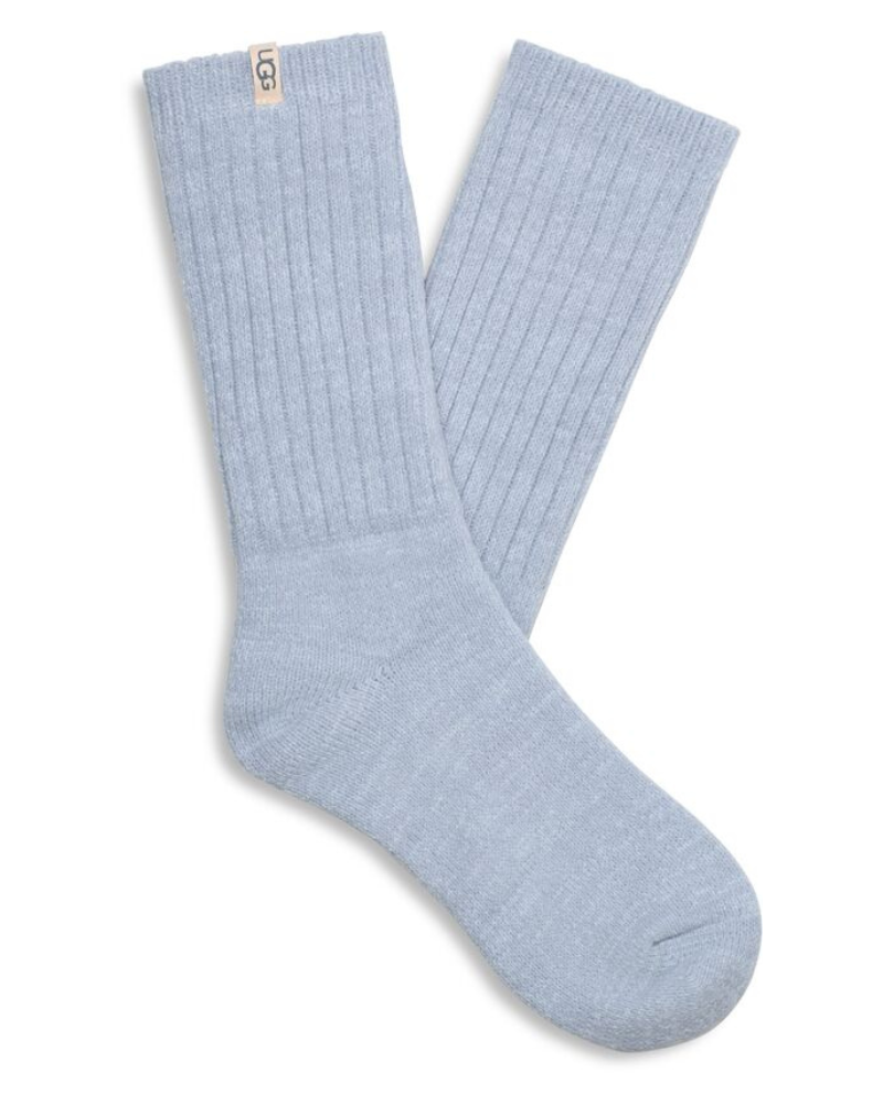 1014832 Bluebell Rib Knit Slouchy Crew Socks