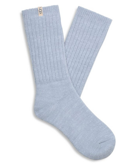 1014832 Bluebell Rib Knit Slouchy Crew Socks