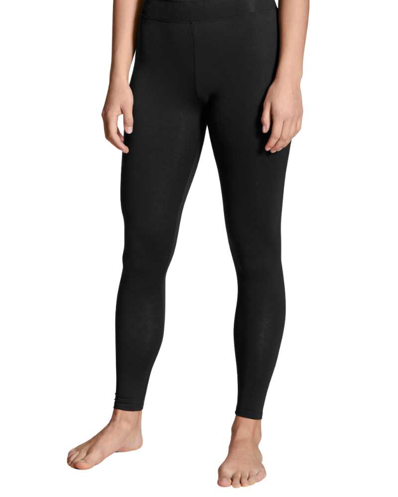 Calida 27138 #992 Black Elastic Cotton Leggings myselflingerie.com