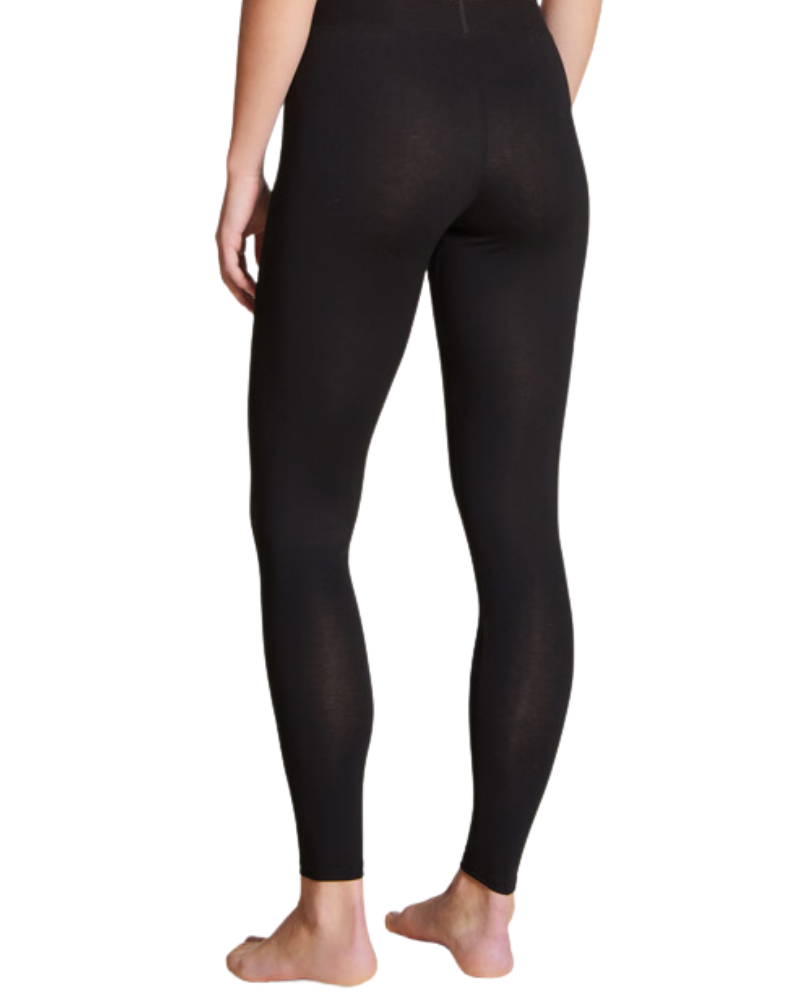 Calida 27138 #992 Black Elastic Cotton Leggings myselflingerie.com