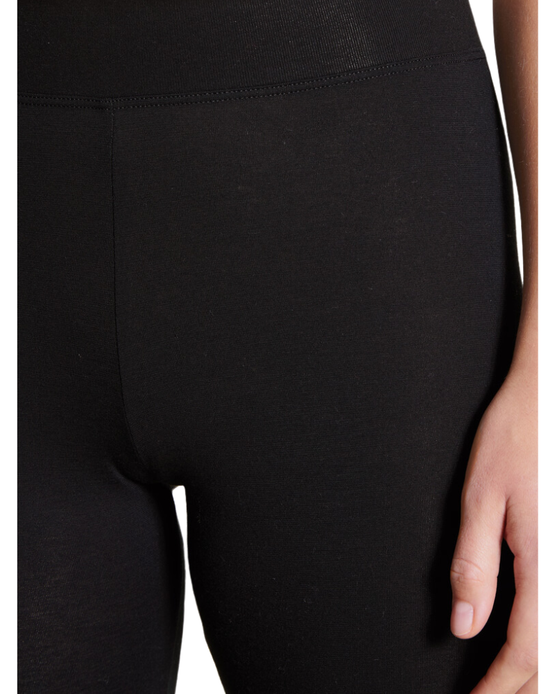 Calida 27138 #992 Black Elastic Cotton Leggings myselflingerie.com
