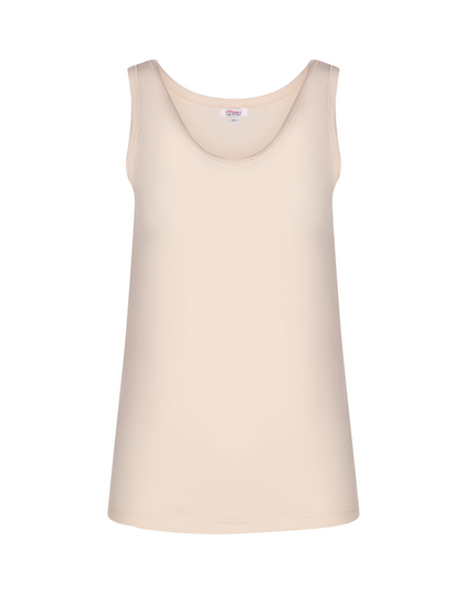 Gemsli Beige V Neck Organic Cotton Undershirt
