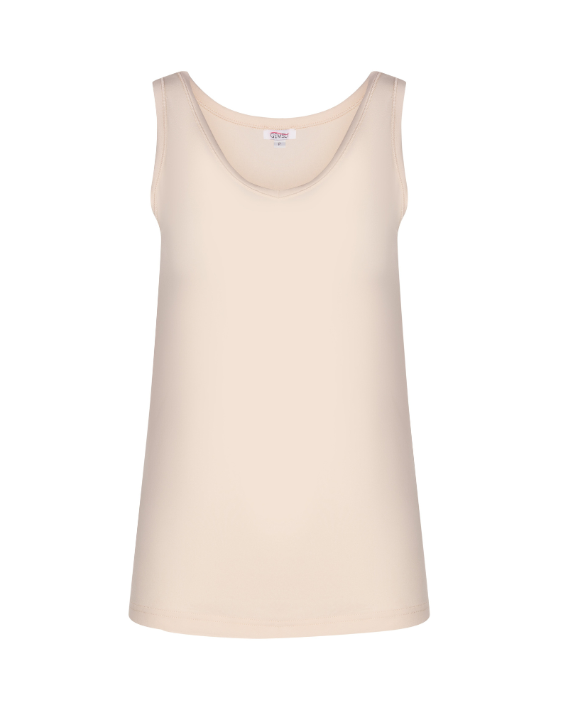 Gemsli Beige V Neck Organic Cotton Undershirt