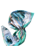 Valeri Blue Marble Pre-Tied Bandanna with Full Grip myselflingerie.com