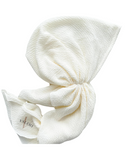 Valeri Cream Crinkle Pre-Tied Bandanna with Full Grip myselflingerie.com