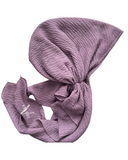 Valeri Dusty Purple Crinkle Pre-Tied Bandanna with Full Grip myselflingerie.com