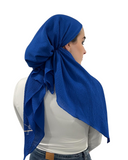 Valeri Cobalt Blue Crinkle Pre-Tied Bandanna with Full Grip myselflingerie.com