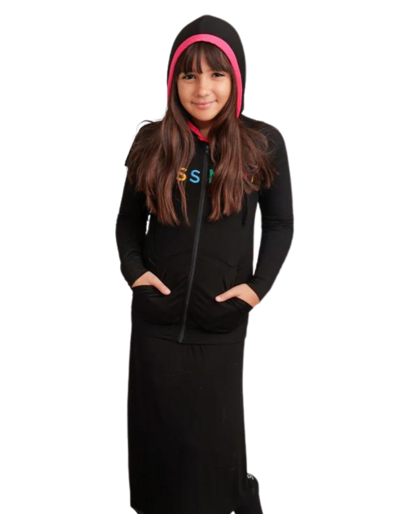 Miss Mini WP07 Wink Black Modal Teen Hoodie myselflingerie.com