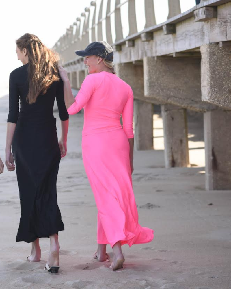 Manteau Aqua Black Swim Top & Maxi Skirt Set