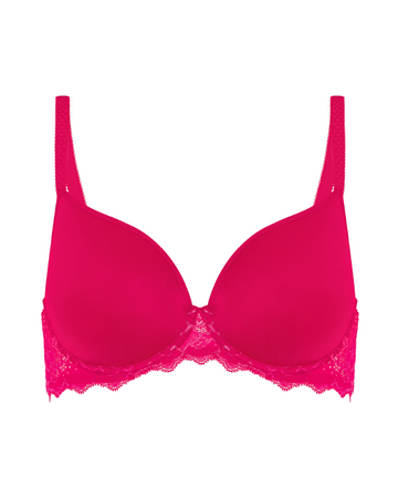 12A316 Rose Teaberry Caresse 3D Plunge Molded Underwire Bra