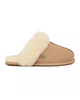 UGG 1106872 Scuffette II Sand Suede Slipper with Fur Trim myselflingerie.com