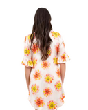 Oh! Zuza Happy Flowers Button Down Viscose Nightshirt