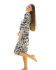 Jackie O' Black/White/Gold Print Swim Cover Up Dress