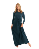 Plush PM N5037-24P Oceanic Pleated Front Modal Pull On Nightgown myselflingerie.com